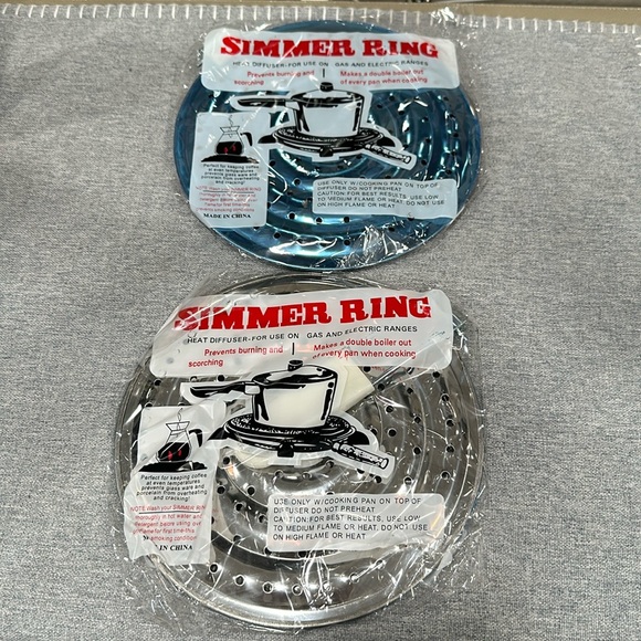 8” Simmer Ring Heat Diffuser For Use On Gas And Electric Ranges Set of 2. New - Picture 1 of 6